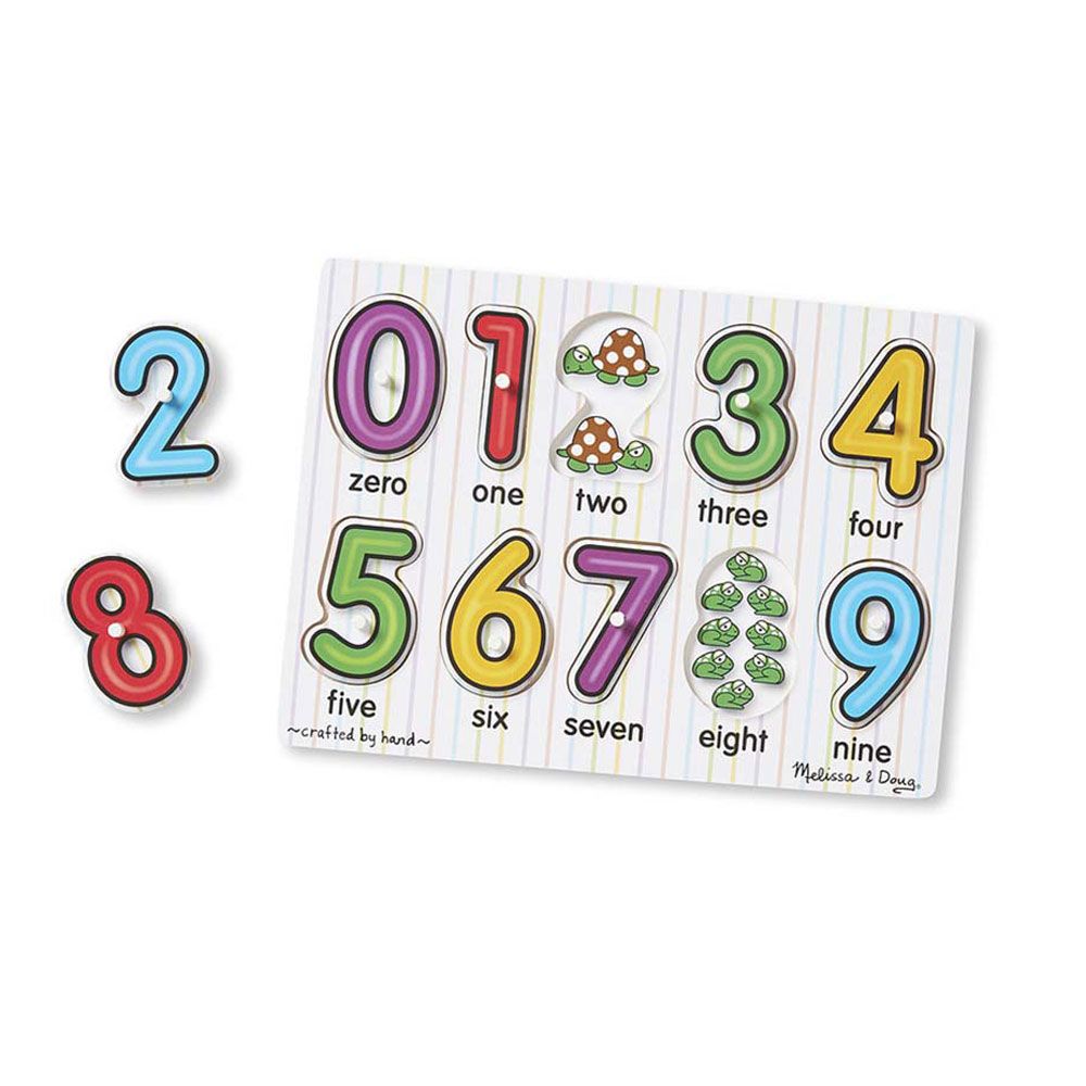 Melissa & Doug - See-Inside Numbers Peg Puzzle - 10pcs