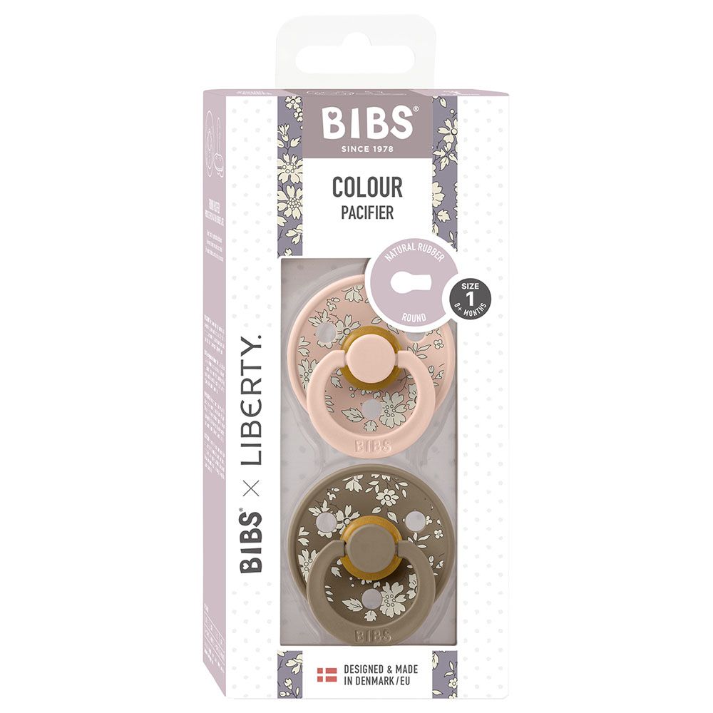 Bibs - Liberty Capel Latex Pacifier S1 - 0M+ - 2pcs - Blush Mix