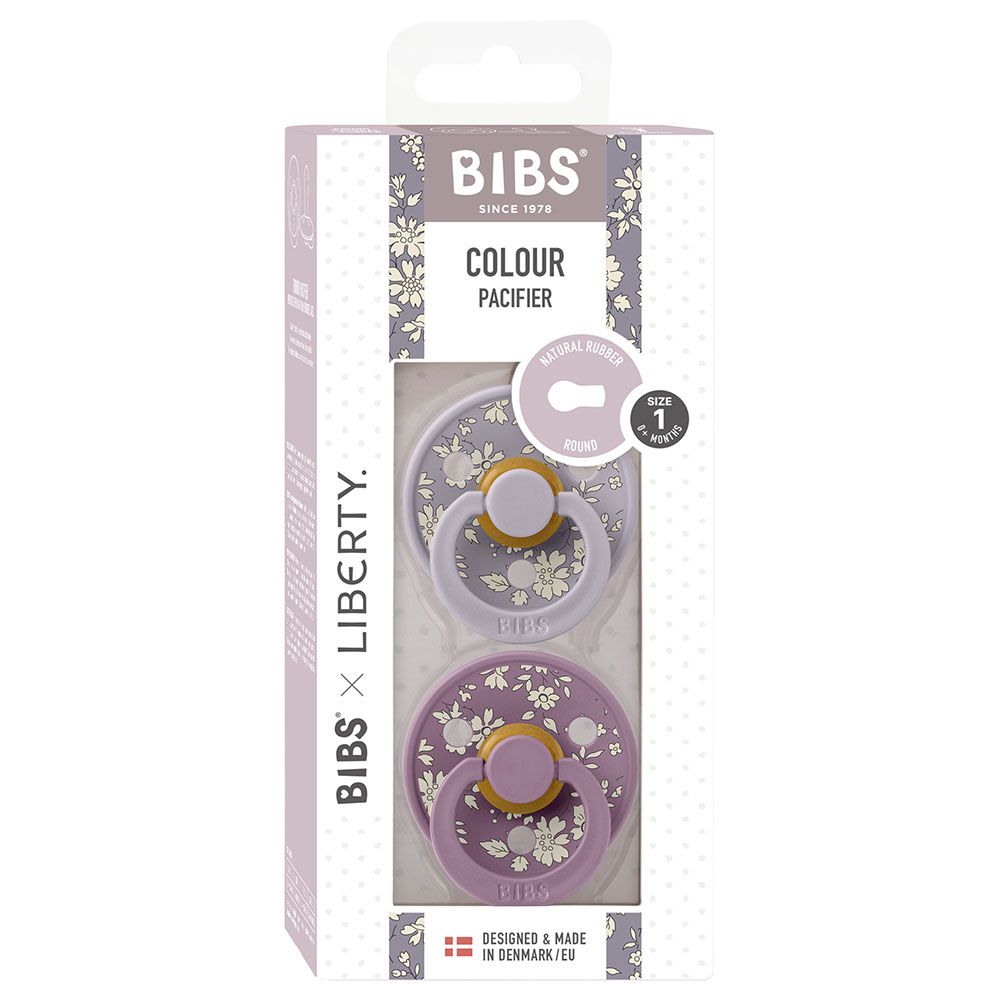 Bibs - Liberty Capel Latex Pacifier S1 - 0M+ - 2pcs - Fossil Grey Mix