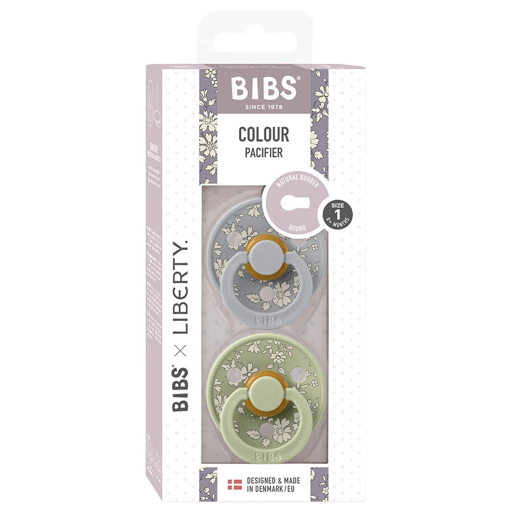 Bibs - Liberty Capel Latex Pacifier S1 - 0M+ - 2pcs - Sage Mix