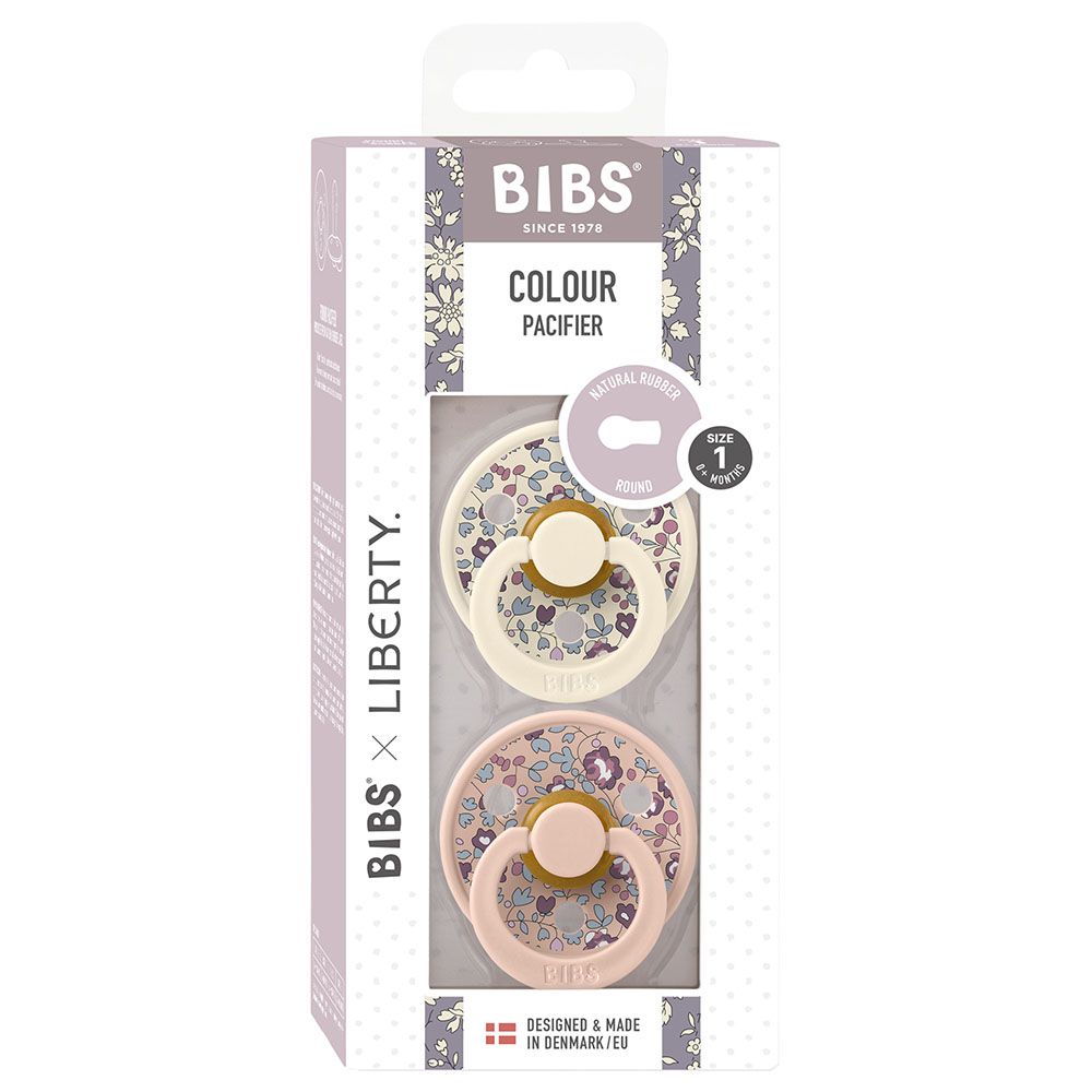 Bibs - Liberty Eloise Latex Pacifier S1 - 0M+ - 2pcs - Blush Mix