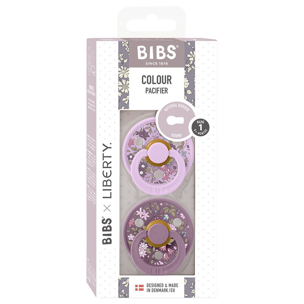 Bibs - Liberty Camomile Lawn Latex Pacifier S1 - 2pcs - Violet Sky Mix