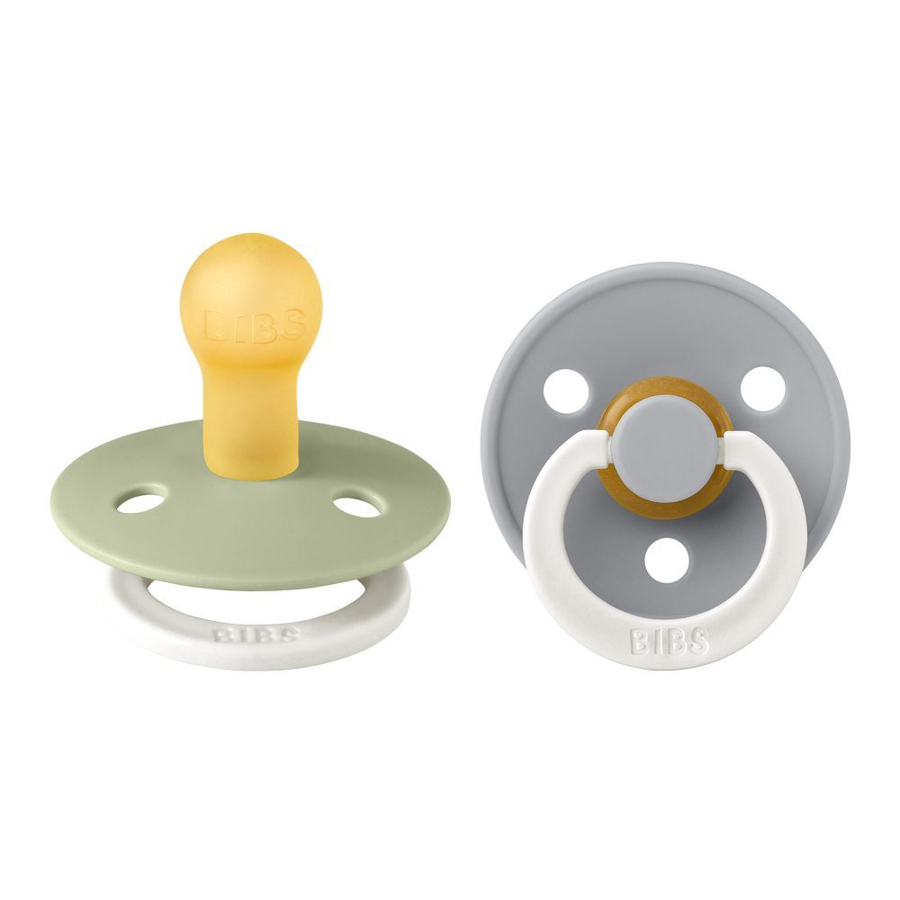 Bibs - Glow Colour S1 Pacifiers - 0M+ - Pack of 2 - Sage/Cloud