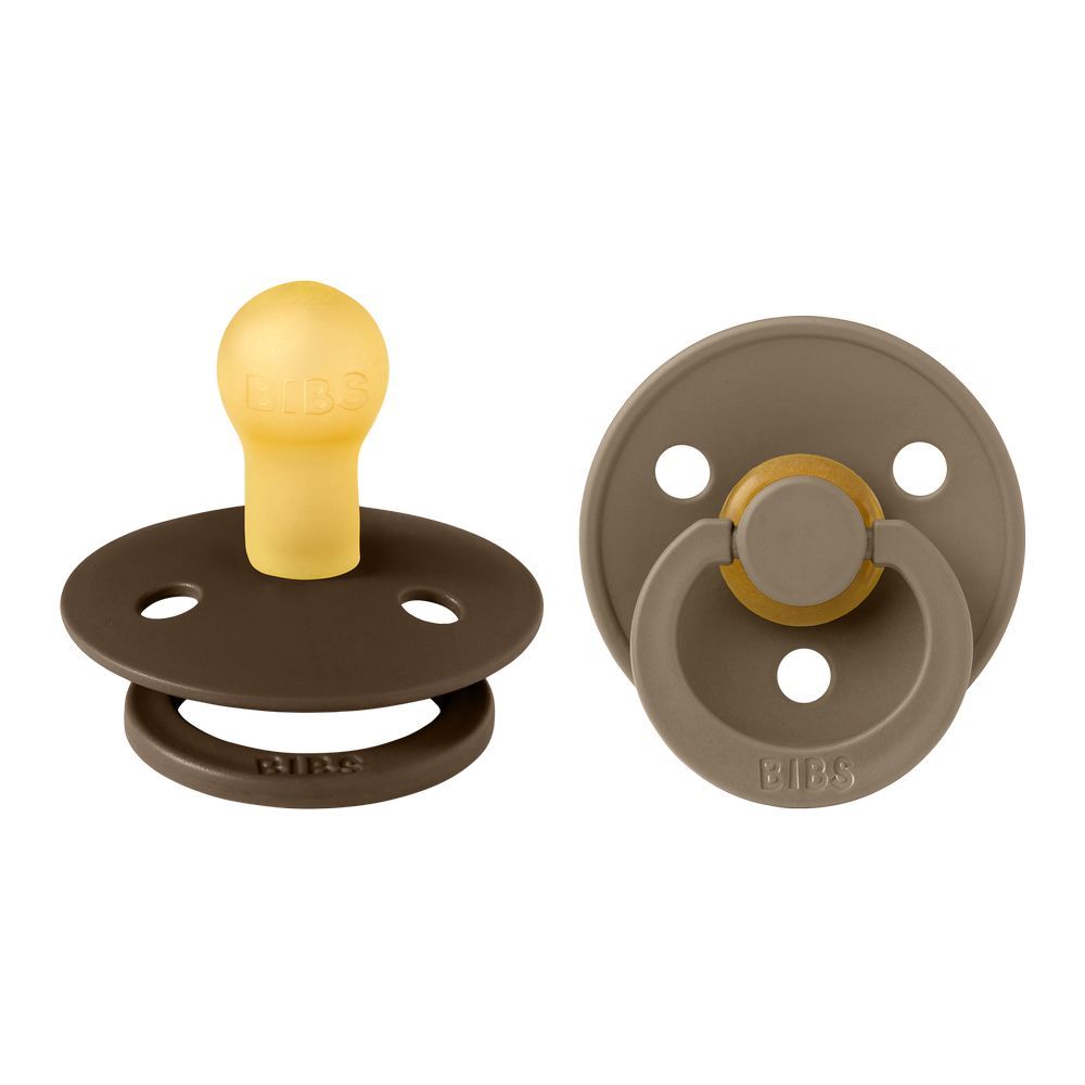 Bibs - Colour S1 Pacifiers - Pack of 2 - Mocha/Dark Oak