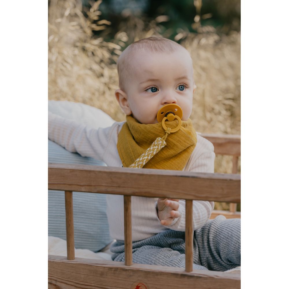 Bibs - Colour S1 Pacifiers - Pack of 2 - Vanilla/Mustard