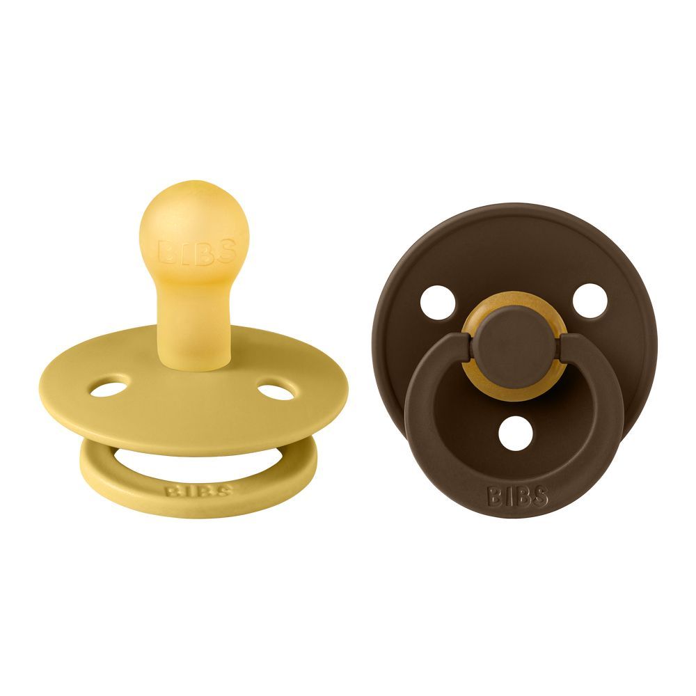 Bibs - Colour S1 Pacifiers - Pack of 2 - Mustard/Mocha