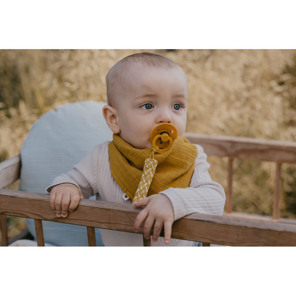 Bibs - Colour S1 Pacifiers - Pack of 2 - Mustard/Mocha