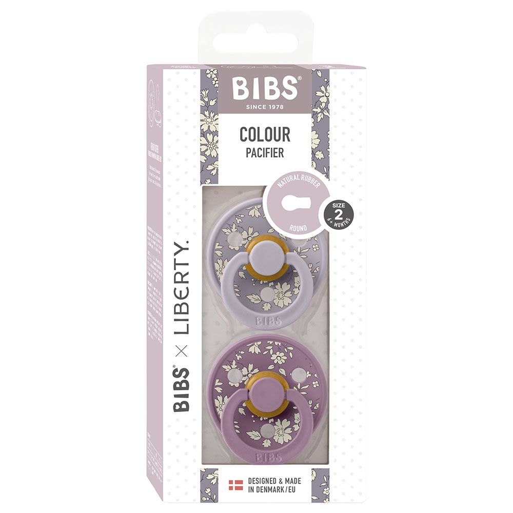 Bibs - Liberty Capel Latex Pacifier S2 - 6M+ - 2pcs - Fossil Grey Mix