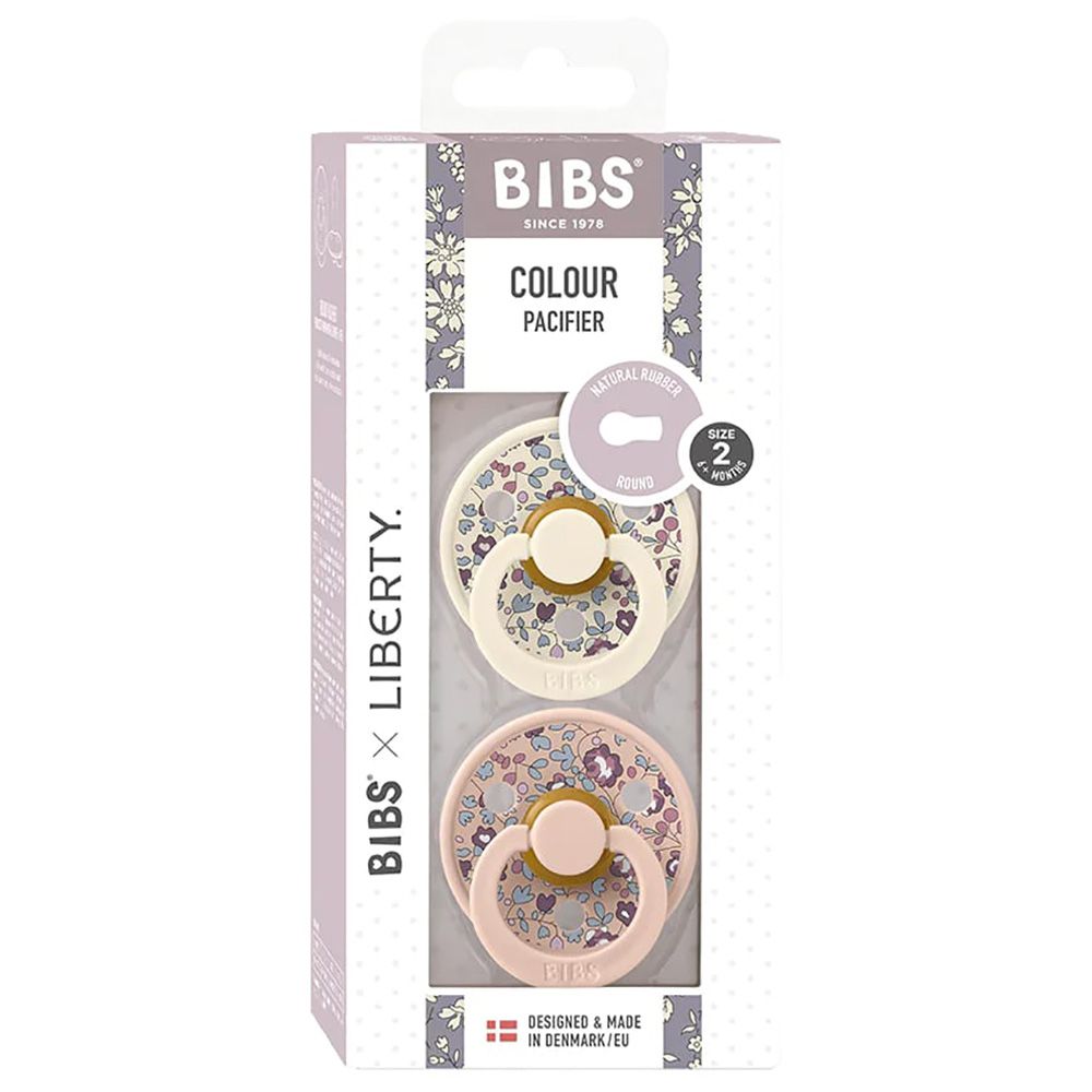 Bibs - Liberty Eloise Latex Pacifier S2 - 6M+ - 2pcs - Blush Mix