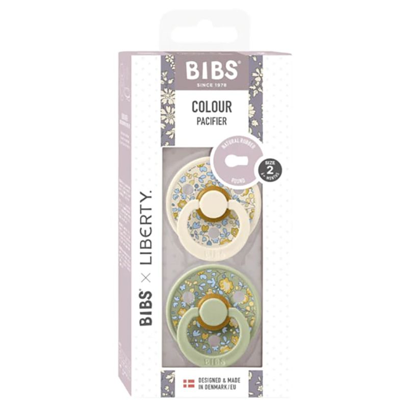 Bibs - Liberty Eloise Latex Pacifier S2 - 6M+ - 2pcs - Sage Mix