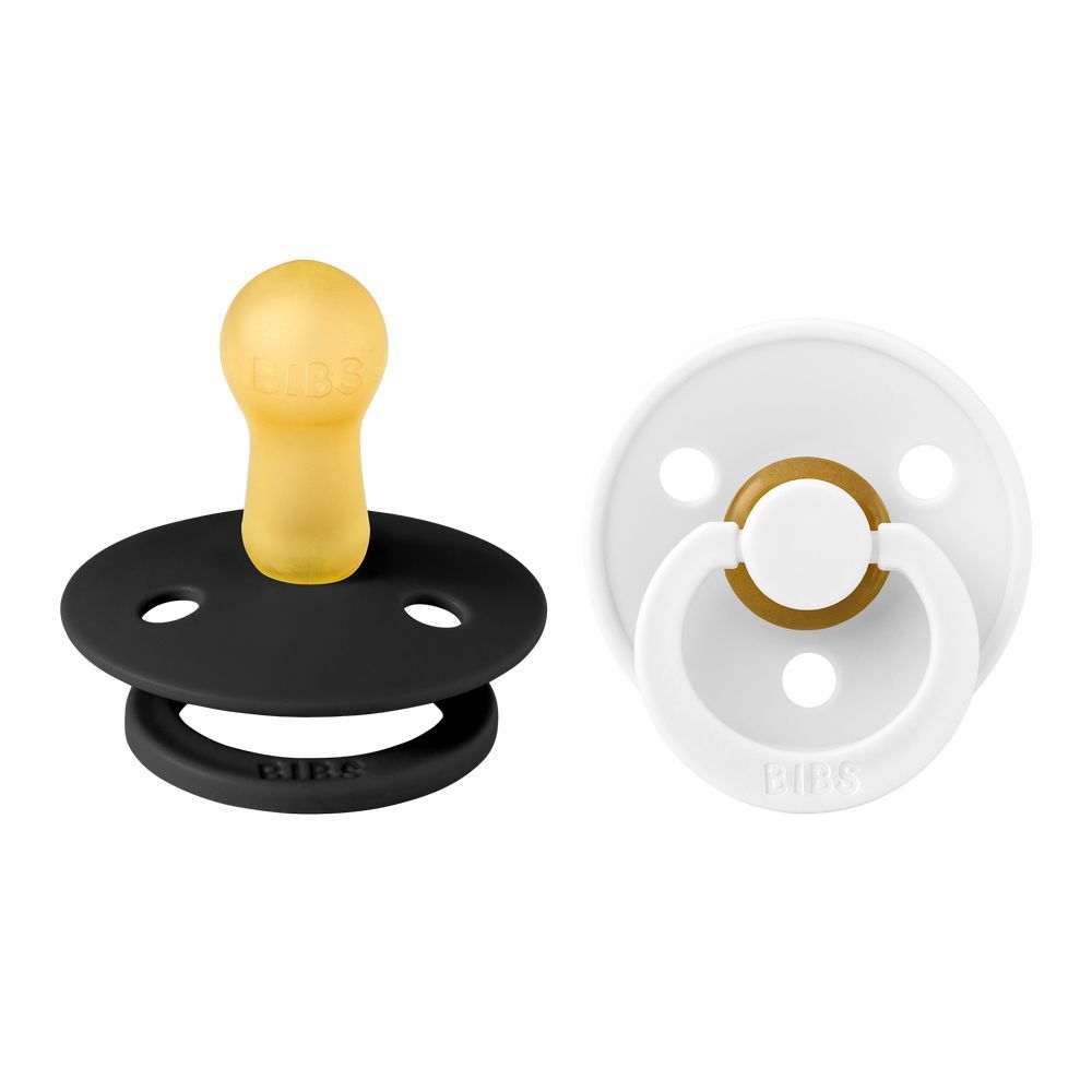 Bibs - Colour S2 Pacifiers - Pack of 2 - Black/White