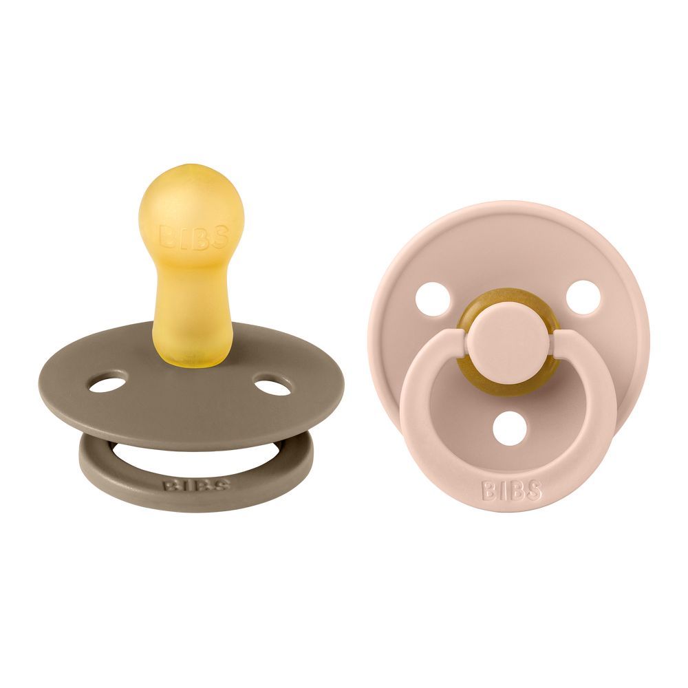 Bibs - Colour S2 Pacifiers - Pack of 2 - Dark Oak/Blush