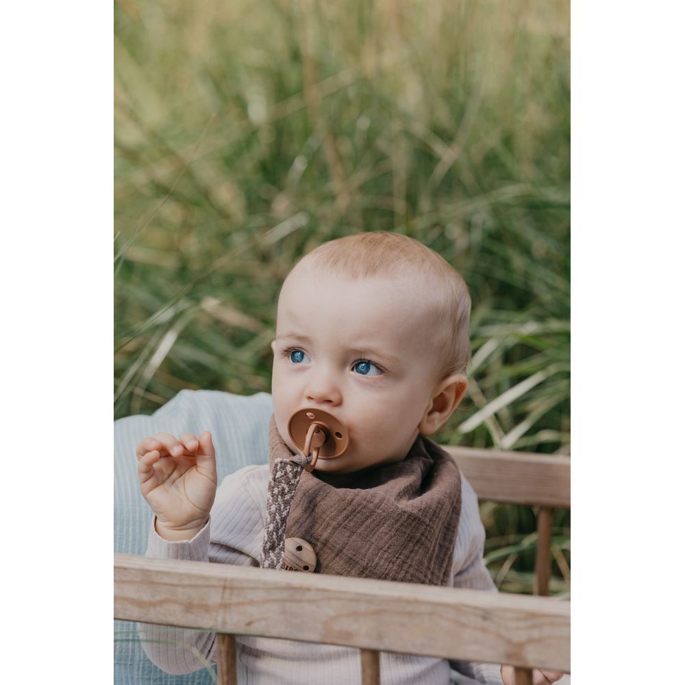 Bibs - Colour S2 Pacifiers - Pack of 2 - Mocha/Dark Oak