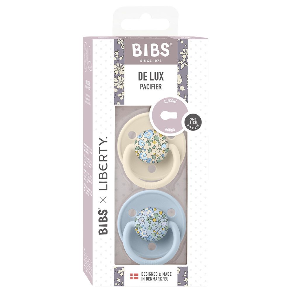 Bibs - Liberty Deluxe Elosie Pacifier - 0M+ - Baby Blue