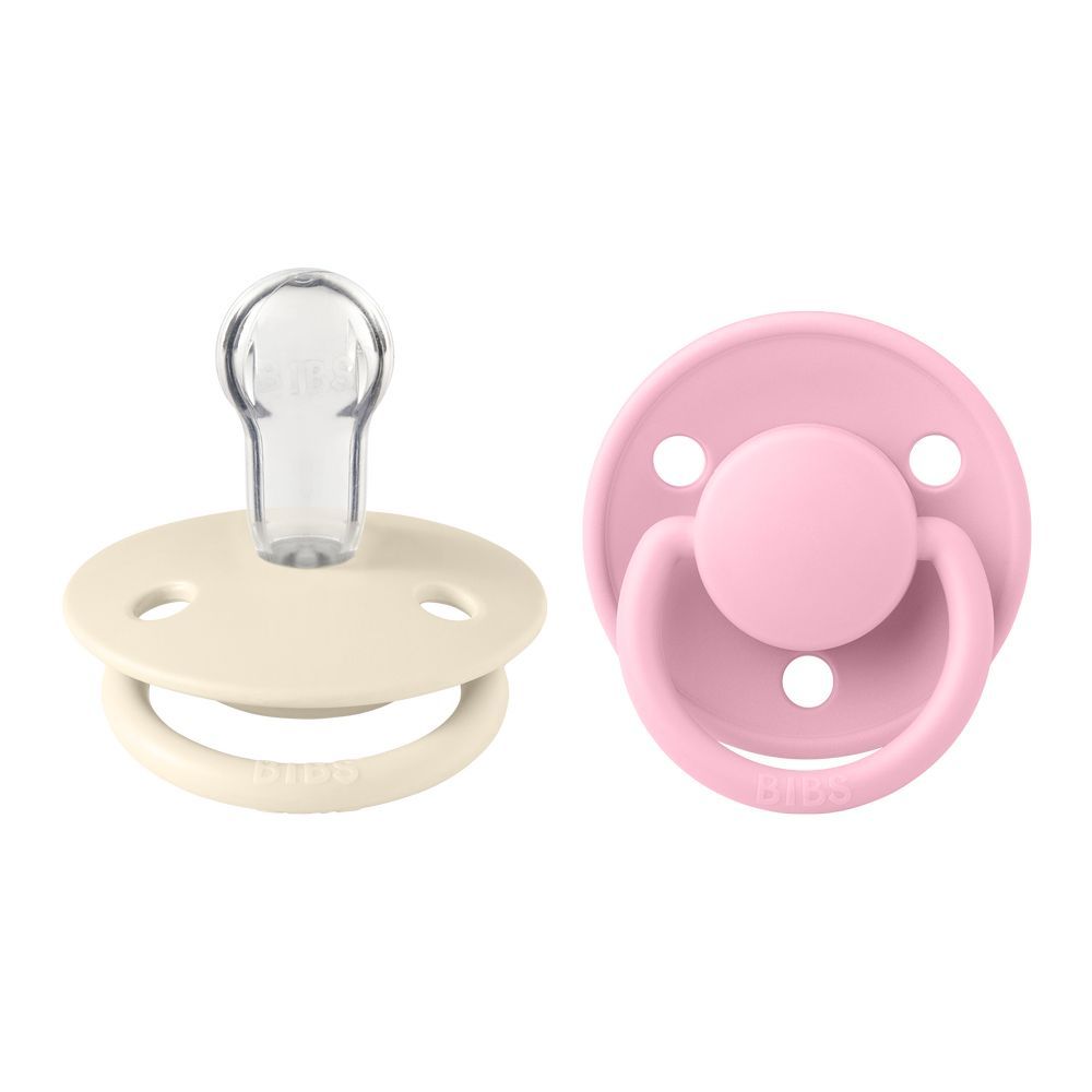 Bibs - De Lux Pacifiers - Pack of 2 - Ivory/Baby Pink