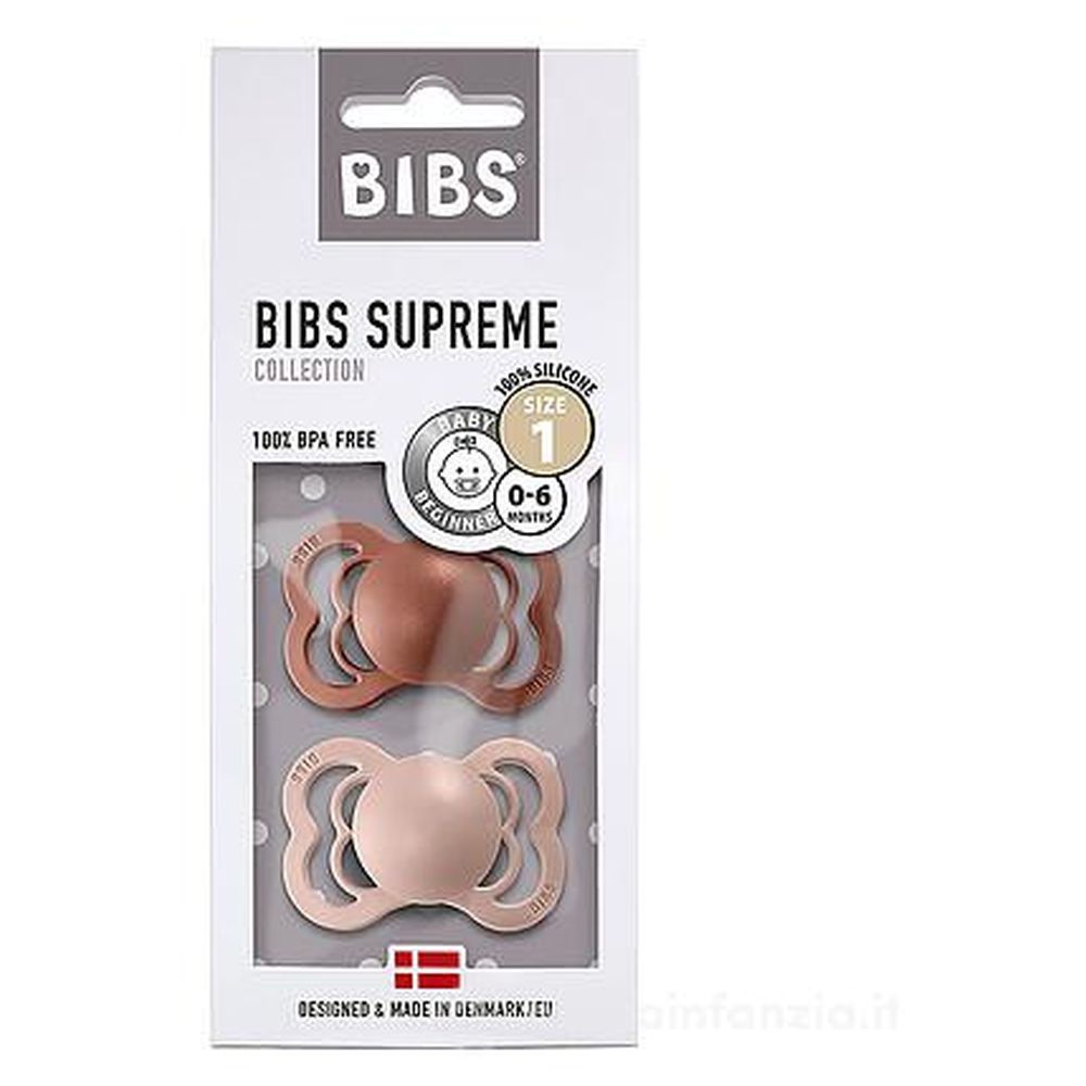 Bibs - Supreme S1 Pacifiers - Pack of 2 - Woodchuck/Blush