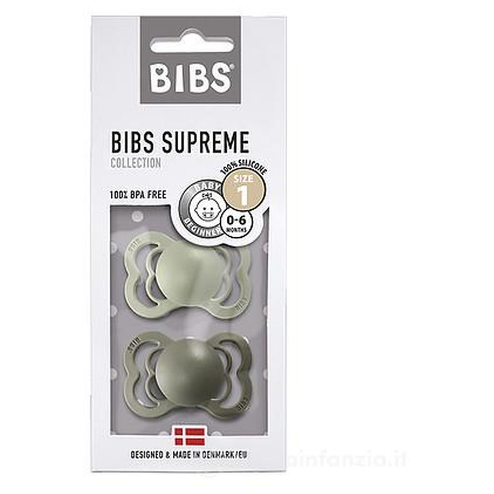 Bibs - Supreme S1 Pacifiers - Pack of 2 - Sage/Hunter Green