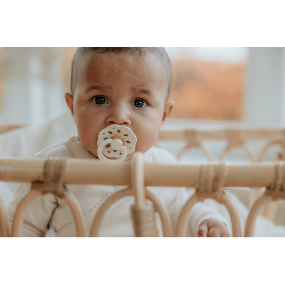 Bibs - Boheme S1 Pacifiers- 0M+ - Pack of 2 - White/Sunshine