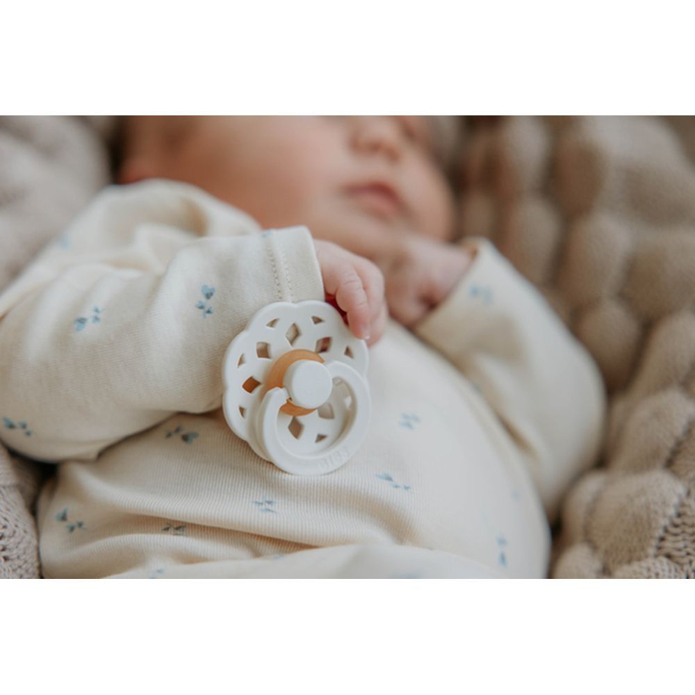 Bibs - Boheme S1 Pacifiers- 0M+ - Pack of 2 - White/Sunshine