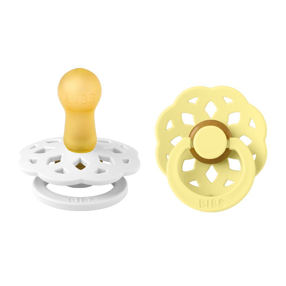 Bibs - Boheme S2 Pacifiers - Pack of 2 - White/Sunshine