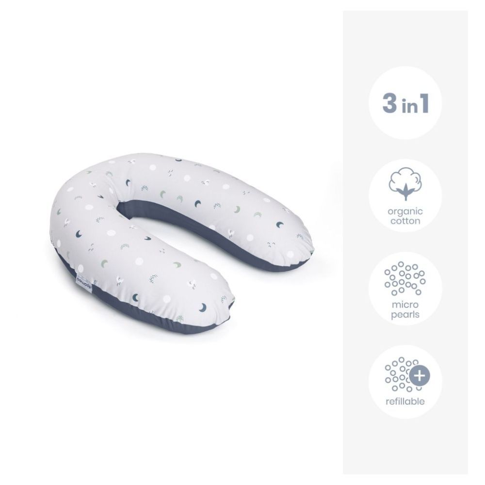 Doomoo - Buddy Nursing Pillow - Blue Grey Moon