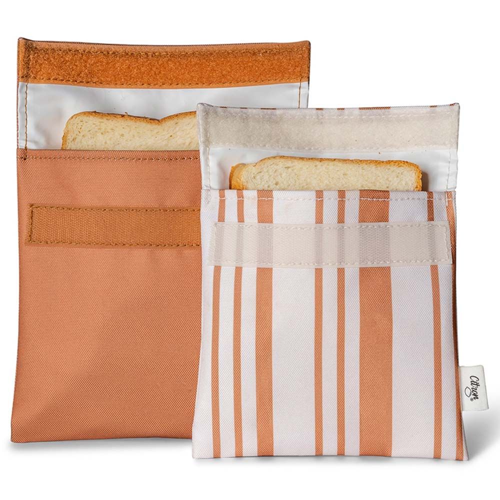 Citron - Reusable Sandwich Bag - Set Of 2 - Caramel