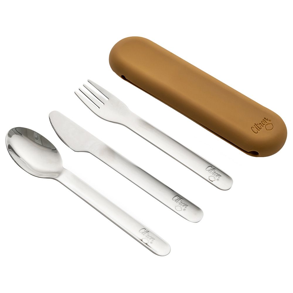 Citron - Stainless Steel Cutlery Set - Caramel