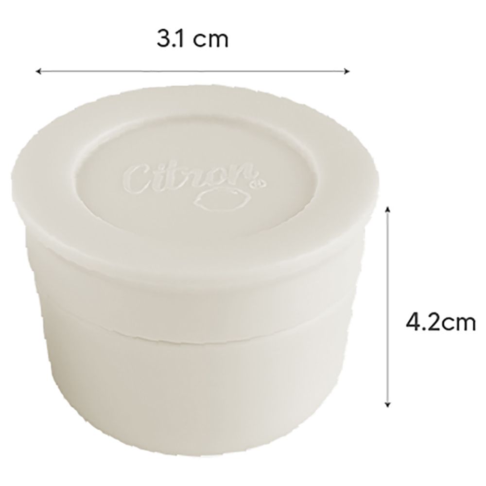 Citron - Mini Sauce Containers - Pack Of 2 - Brick/Beige