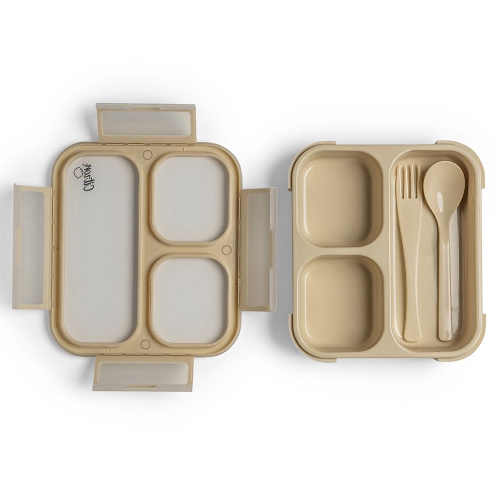 Citron - Lunchbox w/ Fork & Spoon - Beige