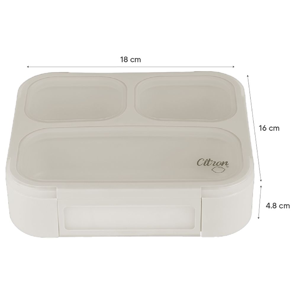 Citron - Lunchbox w/ Fork & Spoon - Beige