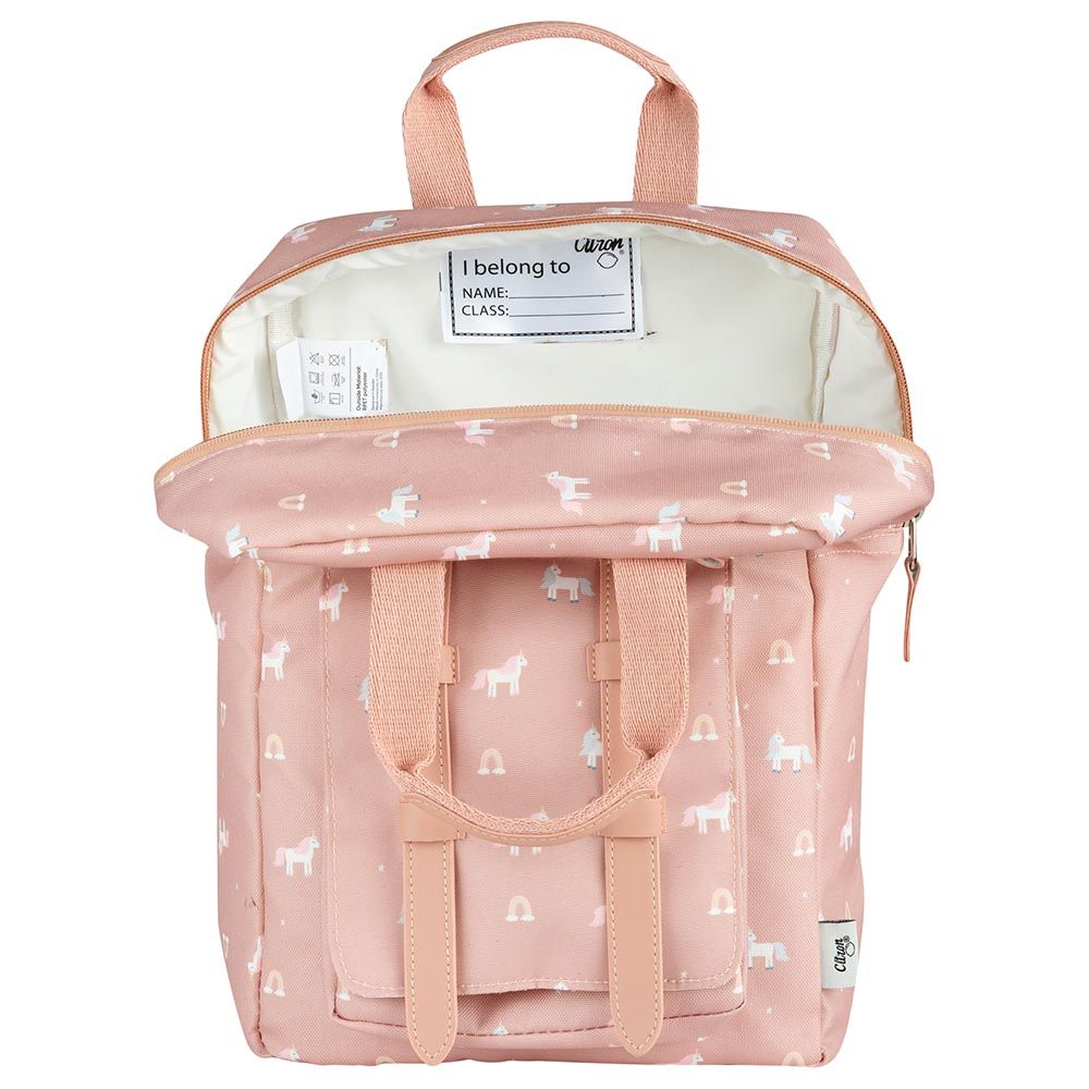 Citron - Kids Printed Backpack - Pink - 12.6 Inch