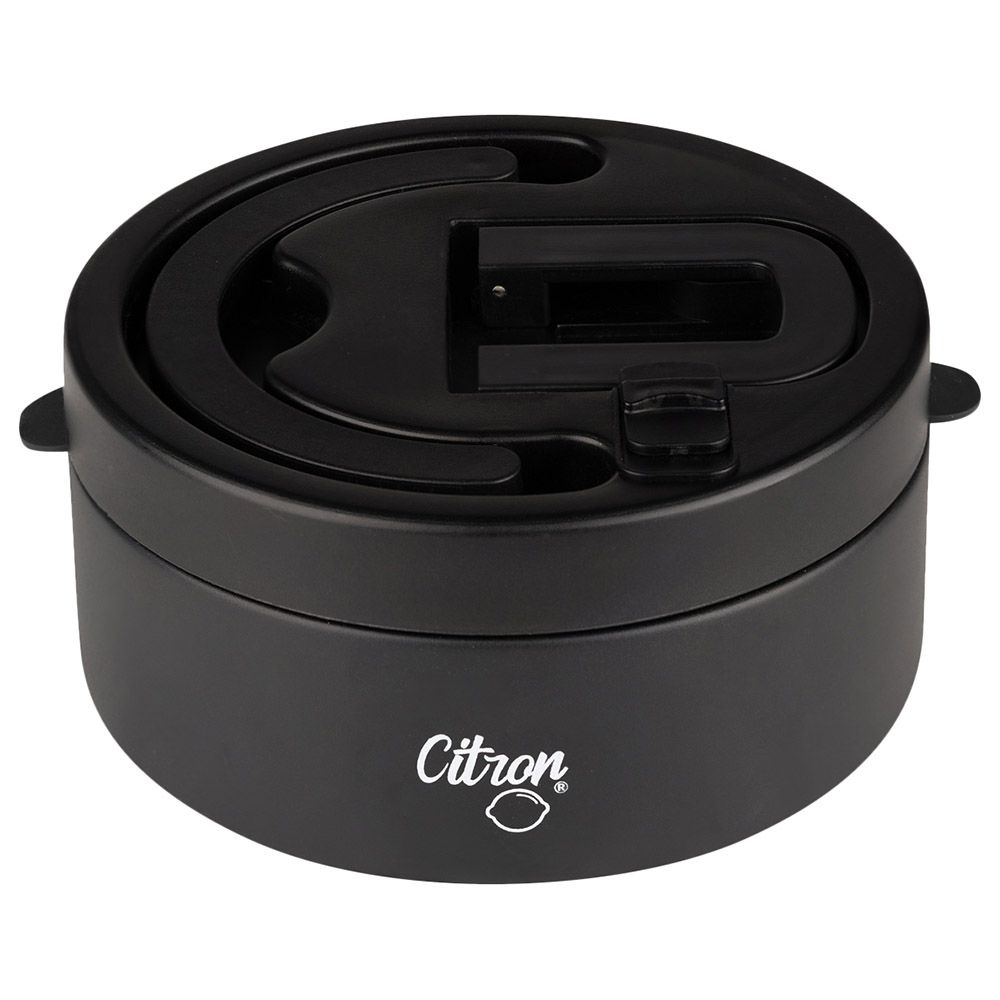 Citron - Food Jar 400Ml W/ Compartments - Black