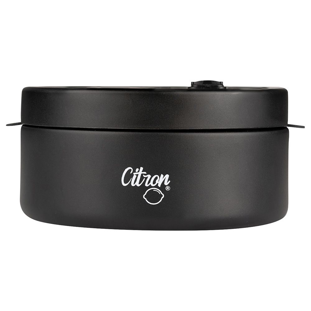 Citron - Food Jar 400Ml W/ Compartments - Black