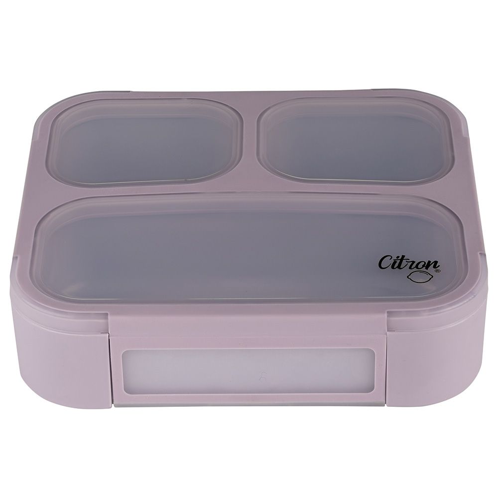 Citron - Lunchbox with Fork and Spoon - Purple - 3C