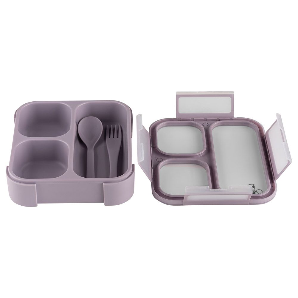 Citron - Lunchbox with Fork and Spoon - Purple - 3C