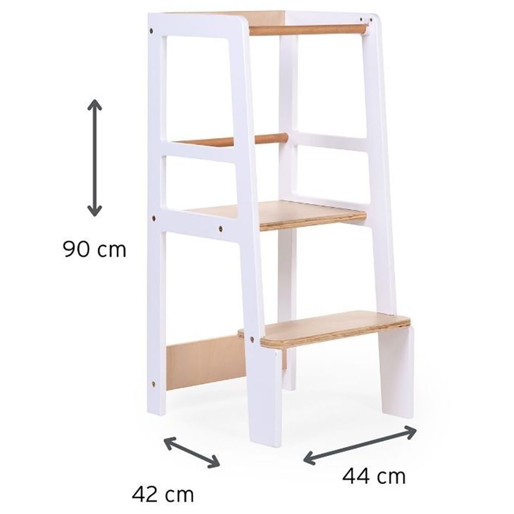 Childhome - Learning Tower - White Natural