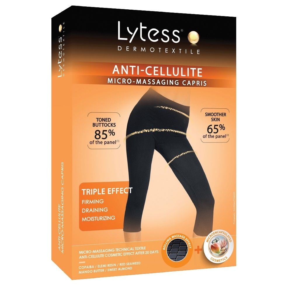 Lytess - Micro Massaging Capris - Anti-Cellulite - Black