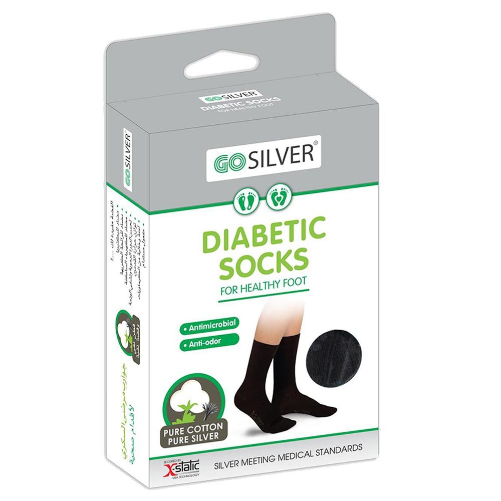 Go Silver - Diabetic Socks - Black