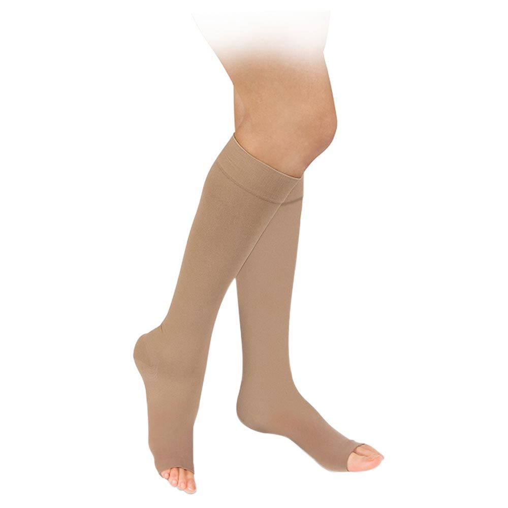 Go Silver - Knee Length Open Toe Socks Class 1 - Nude