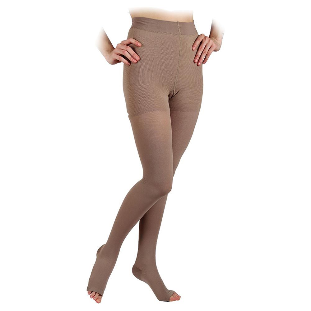 Go Silver - Full Length Open Toe Socks Class 1 - Nude