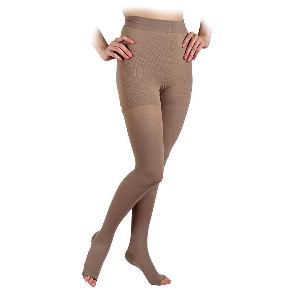 Go Silver - Full Length Open Toe Socks Class 2 - Nude