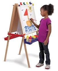 Melissa & Doug Deluxe Wooden Standing Art Easel