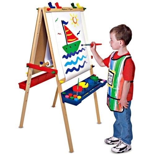 Melissa & Doug Deluxe Wooden Standing Art Easel