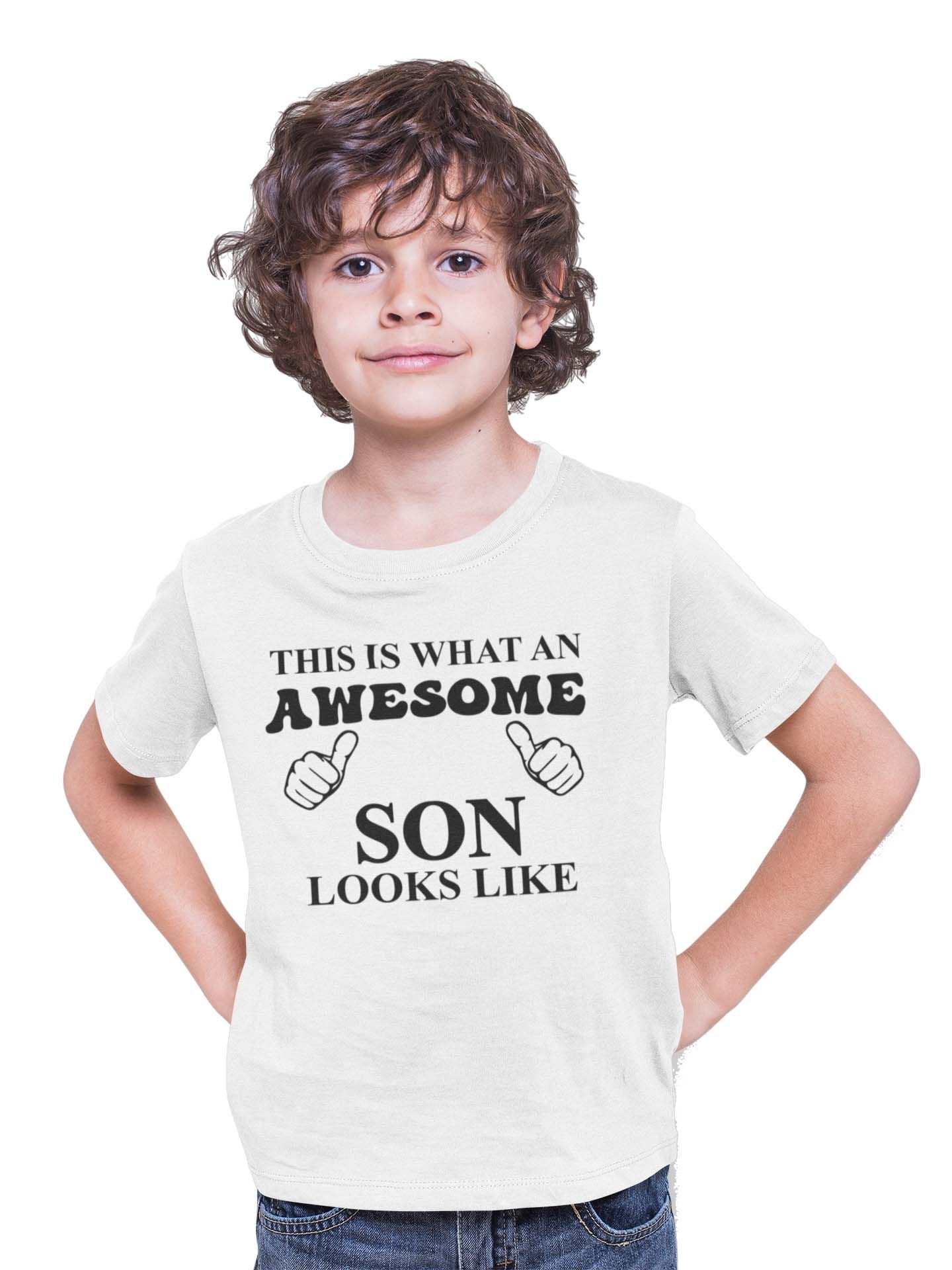 ماتشينغ فاميلي أوتفيتس - تي شيرت Awesome Son Looks - أبيض