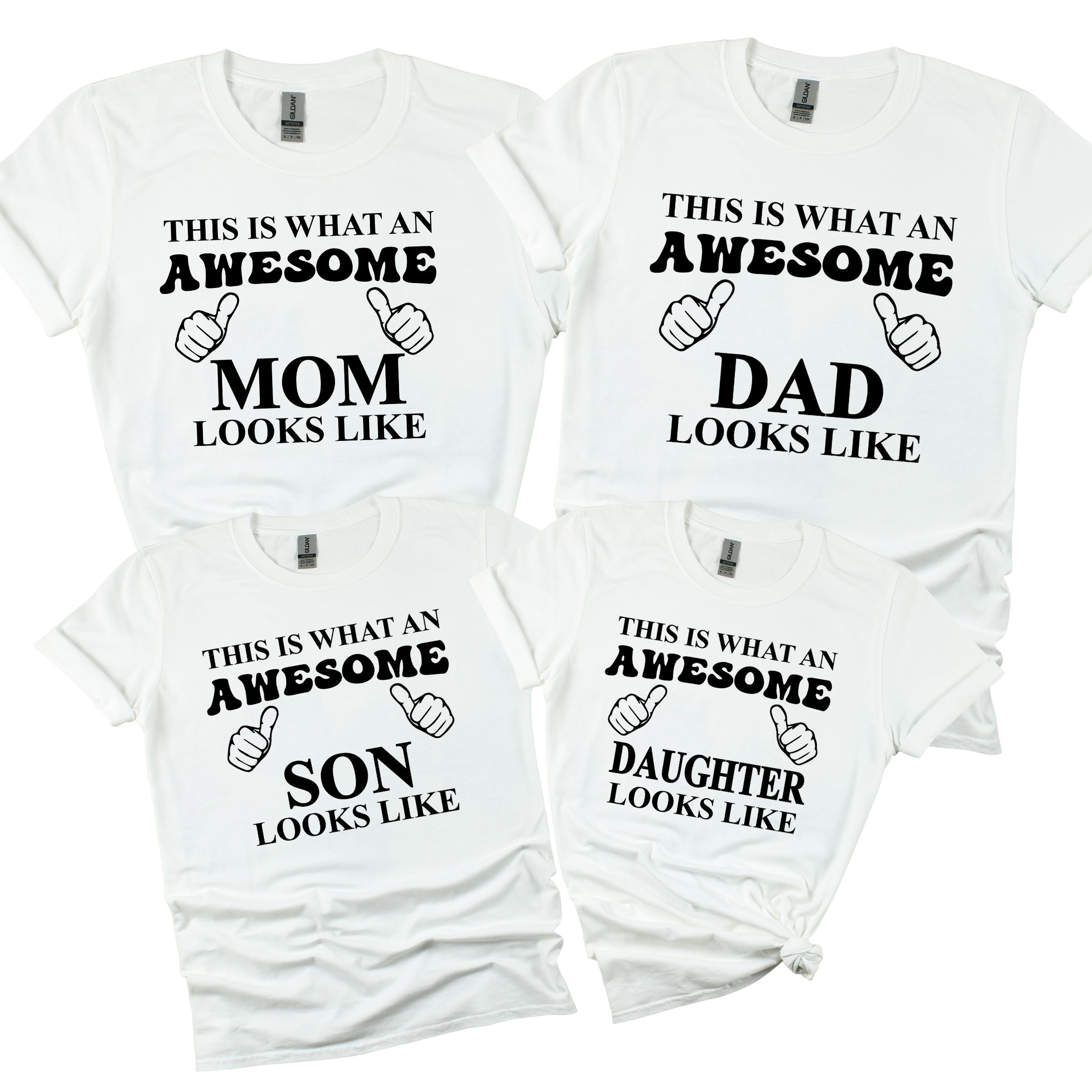 Matching Family Outfits - Awesome Son Looks T-Shirt - White