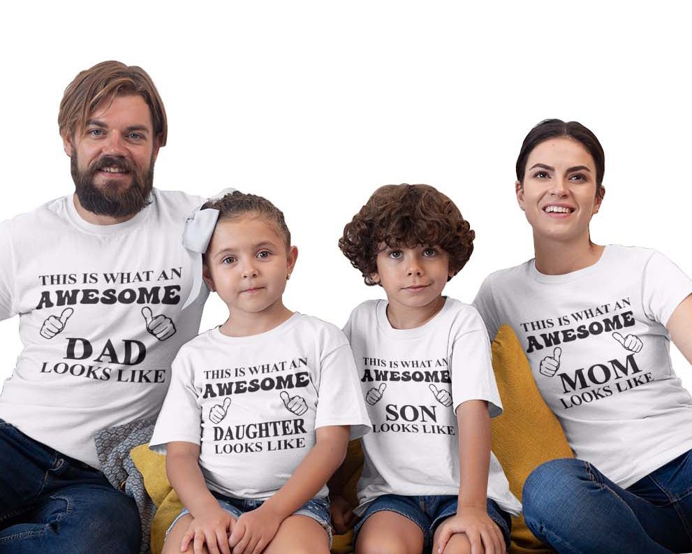 Matching Family Outfits - Awesome Son Looks T-Shirt - White