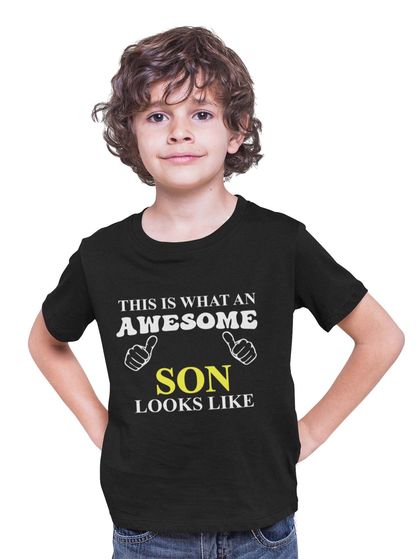 ماتشينغ فاميلي أوتفيتس - تي شيرت Awesome Son Looks - أسود