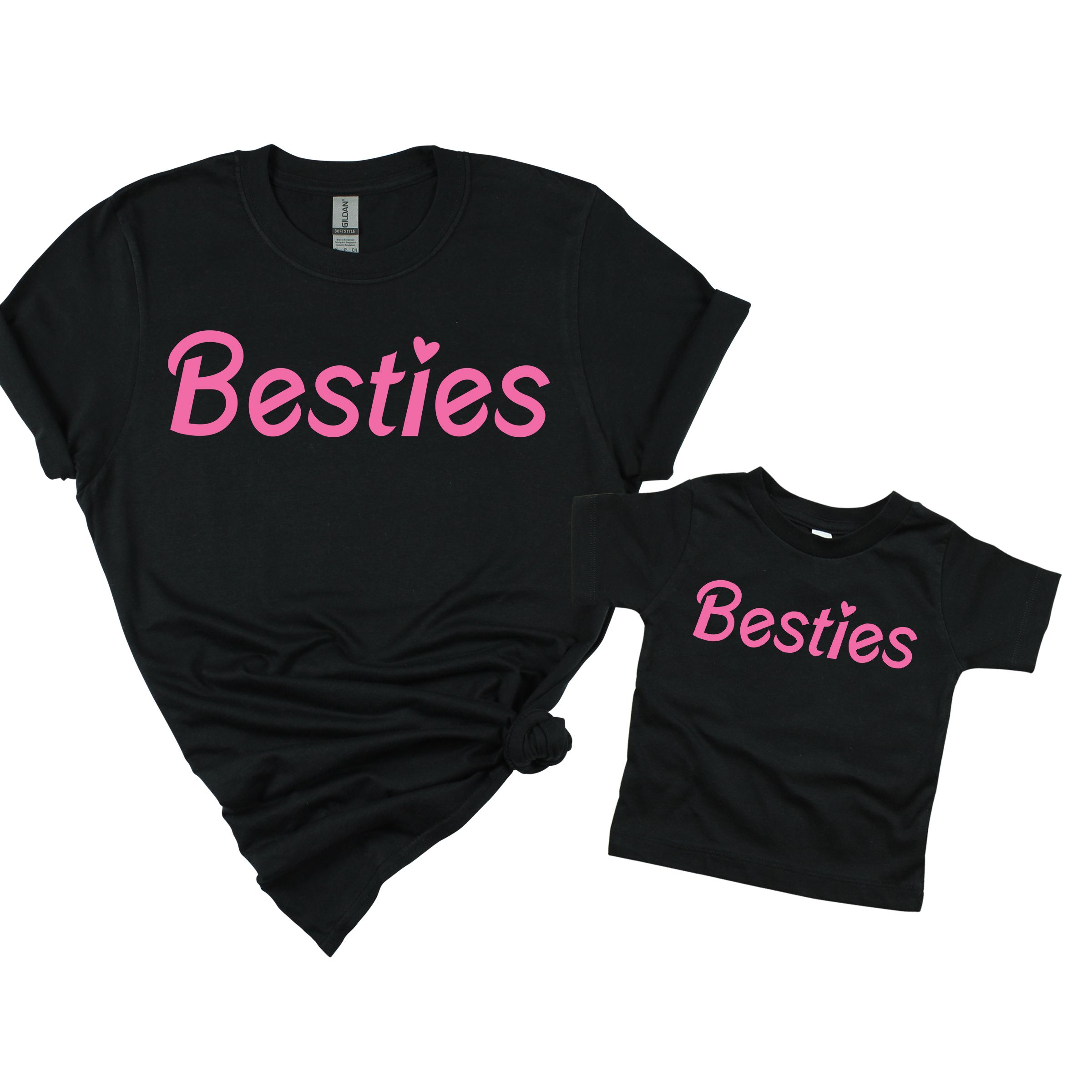 Matching Family Outfits - Daughter's Besties T-Shirt - Black