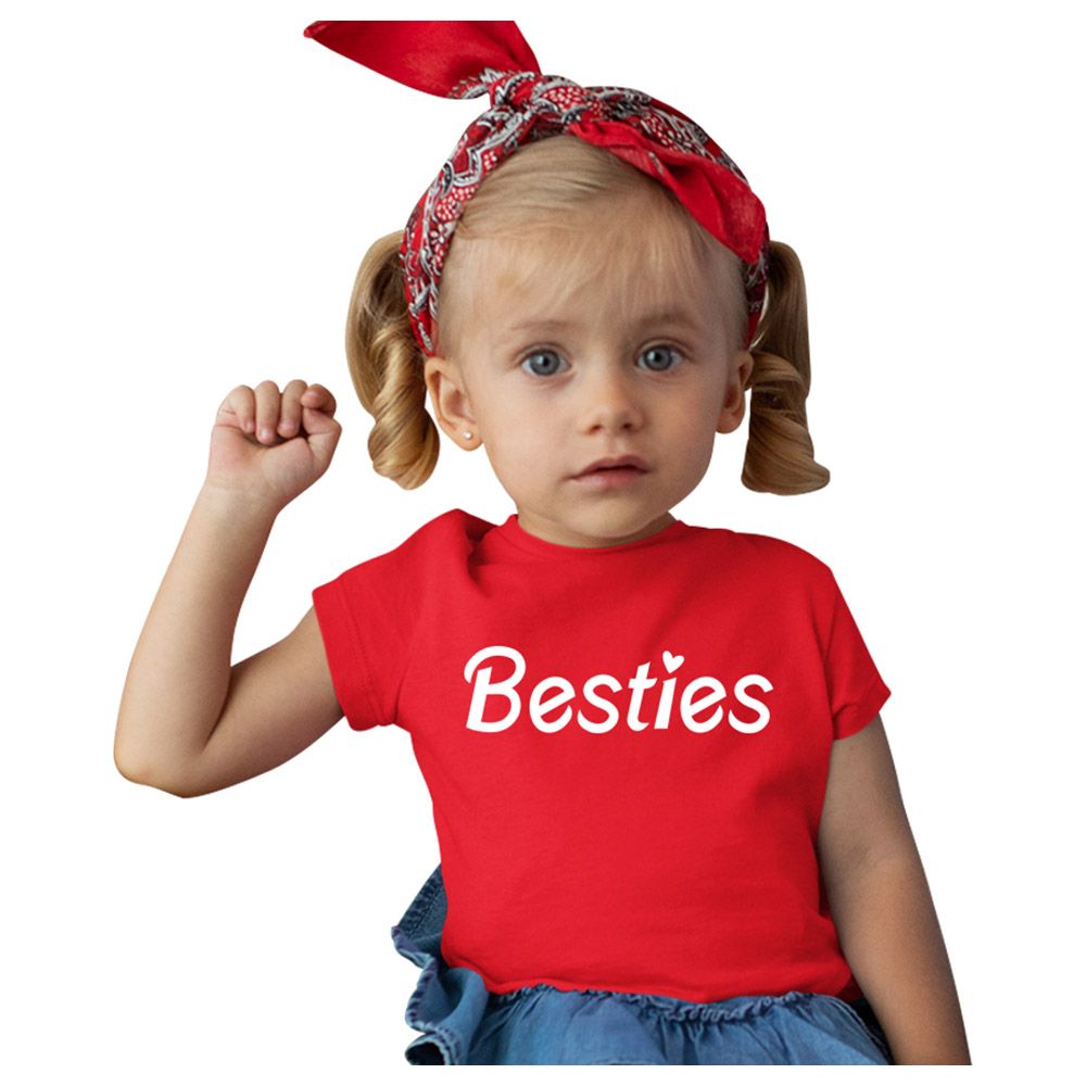 Matching Family Outfits - Daughter's Besties T-Shirt - Red