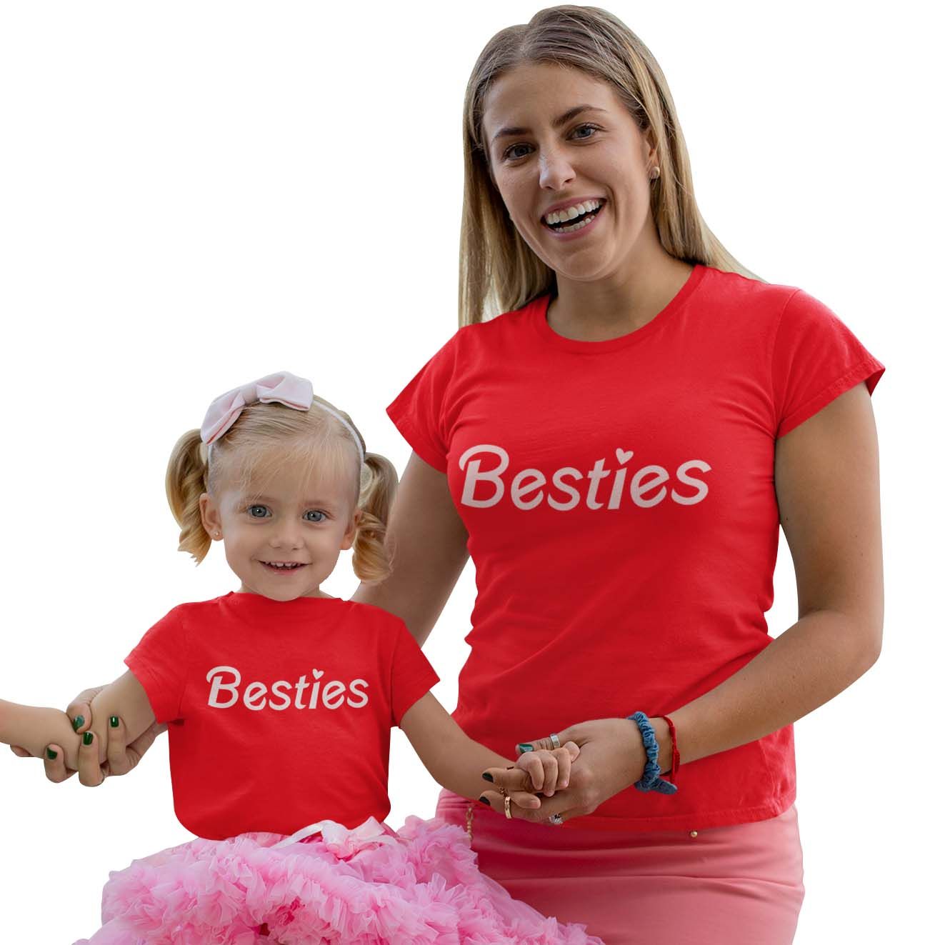 Matching Family Outfits - Daughter's Besties T-Shirt - Red